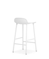 Bild von Normann Copenhagen Form Barhocker SH: 65 cm – Weiß/Stahl