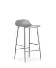 Bild von Normann Copenhagen Form Barhocker SH: 65 cm – Grau/Stahl