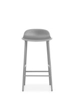 Bild von Normann Copenhagen Form Barhocker SH: 65 cm – Grau/Stahl