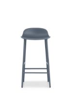 Bild von Normann Copenhagen Form Barhocker SH: 65cm - Blau/Stahl