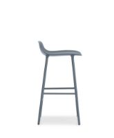 Bild von Normann Copenhagen Form Barhocker SH: 65cm - Blau/Stahl