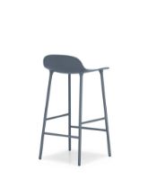 Bild von Normann Copenhagen Form Barhocker SH: 65cm - Blau/Stahl