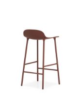 Bild von Normann Copenhagen Form Barhocker SH: 65cm - Rot/Stahl