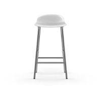 Bild von Normann Copenhagen Form Barhocker SH: 65cm - Weiß/Chrom