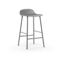 Bild von Normann Copenhagen Form Barhocker SH: 65 cm – Grau/Chrom