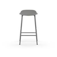 Bild von Normann Copenhagen Form Barhocker SH: 65 cm – Grau/Chrom