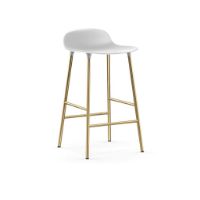 Bild von Normann Copenhagen Form Barhocker SH: 65cm - Weiß/Messing