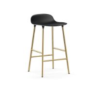 Bild von Normann Copenhagen Form Barhocker SH: 65cm - Schwarz/Messing