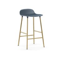 Bild von Normann Copenhagen Form Barhocker SH: 65cm - Blau/Messing