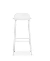 Bild von Normann Copenhagen Form Barhocker SH: 75 cm – Weiß/Stahl