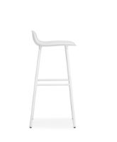 Bild von Normann Copenhagen Form Barhocker SH: 75 cm – Weiß/Stahl