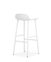 Bild von Normann Copenhagen Form Barhocker SH: 75 cm – Weiß/Stahl