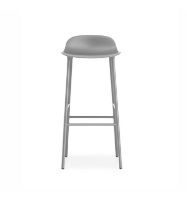 Bild von Normann Copenhagen Form Barhocker SH: 75 cm – Grau/Stahl