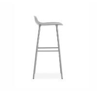 Bild von Normann Copenhagen Form Barhocker SH: 75 cm – Grau/Stahl