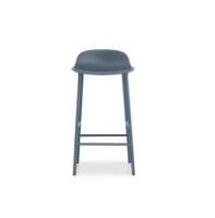 Bild von Normann Copenhagen Form Barhocker SH: 75cm - Blau/Stahl