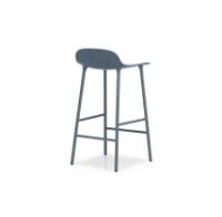 Bild von Normann Copenhagen Form Barhocker SH: 75cm - Blau/Stahl