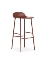 Bild von Normann Copenhagen Form Barhocker SH: 75cm - Rot/Stahl