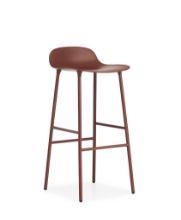 Bild von Normann Copenhagen Form Barhocker SH: 75cm - Rot/Stahl