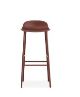 Bild von Normann Copenhagen Form Barhocker SH: 75cm - Rot/Stahl