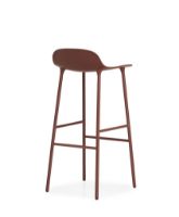 Bild von Normann Copenhagen Form Barhocker SH: 75cm - Rot/Stahl