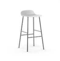 Bild von Normann Copenhagen Form Barhocker SH: 75cm - Weiß/Chrom