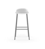 Bild von Normann Copenhagen Form Barhocker SH: 75cm - Weiß/Chrom