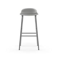 Bild von Normann Copenhagen Form Barhocker SH: 75 cm – Grau/Chrom