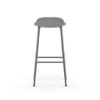 Bild von Normann Copenhagen Form Barhocker SH: 75 cm – Grau/Chrom