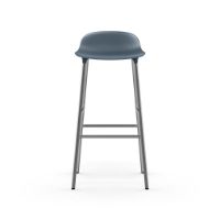 Bild von Normann Copenhagen Form Barhocker SH: 75 cm – Blau/Chrom