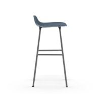 Bild von Normann Copenhagen Form Barhocker SH: 75 cm – Blau/Chrom