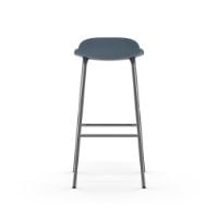 Bild von Normann Copenhagen Form Barhocker SH: 75 cm – Blau/Chrom