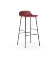 Bild von Normann Copenhagen Form Barhocker SH: 75cm - Rot/Chrom