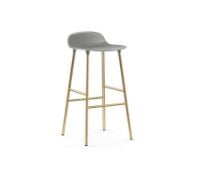 Bild von Normann Copenhagen Form Barhocker SH: 75 cm – Grau/Messing