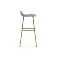 Bild von Normann Copenhagen Form Barhocker SH: 75 cm – Grau/Messing