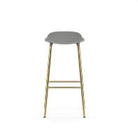 Bild von Normann Copenhagen Form Barhocker SH: 75 cm – Grau/Messing