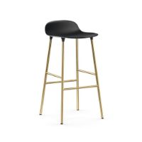 Bild von Normann Copenhagen Form Barhocker SH: 75cm - Schwarz/Messing