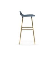 Bild von Normann Copenhagen Form Barhocker SH: 75cm - Blau/Messing