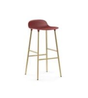 Bild von Normann Copenhagen Form Barhocker SH: 75cm - Rot/Messing