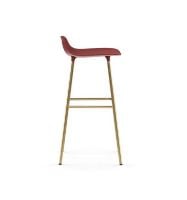 Bild von Normann Copenhagen Form Barhocker SH: 75cm - Rot/Messing