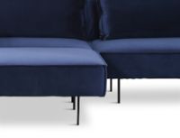 Bild von CRAFT MÖBEL Modular 3 Pers. Sofa mit Chaiselongue L: 296 cm – Samt-Königsblau