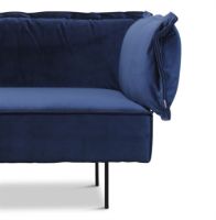 Bild von CRAFT MÖBEL Modular 3 Pers. Sofa mit Chaiselongue L: 296 cm – Samt-Königsblau