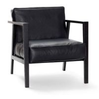 Bild von Andersen Furniture LC1 Loungesessel SH: 42 cm – Schwarzes Leder/Schwarz lackierte Eiche