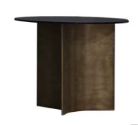 Bild von Wendelbo Arc Couchtisch Klein Ø: 50 cm - Gestell aus lackiertem Glas/Bronze