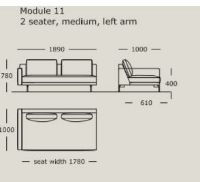 Bild von Wendelbo Edge V.2 Rechtsgerichtetes Ecksofa 289 x 229 cm – Soft 3/Schwarz lackierter Stahl