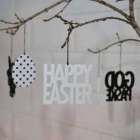 Bild von Felius Happy Easter Kleiderbügel 2 Stück H: 6,3cm - Weiß OUTLET