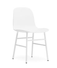 Bild von Normann Copenhagen Form Stuhl SH: 44 cm – Weiß/Stahl