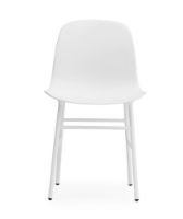 Bild von Normann Copenhagen Form Stuhl SH: 44 cm – Weiß/Stahl