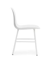 Bild von Normann Copenhagen Form Stuhl SH: 44 cm – Weiß/Stahl