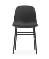 Bild von Normann Copenhagen Form Stuhl SH: 44 cm – Schwarz/Stahl