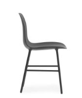 Bild von Normann Copenhagen Form Stuhl SH: 44 cm – Schwarz/Stahl